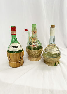 Chianti Bottle / Cane Candle Holder