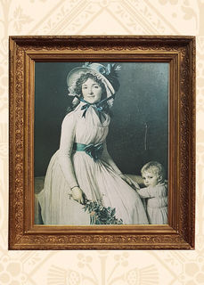 Mother and Child Framed Picture (H: 63cm W: 56cm)