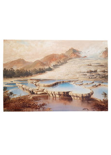 The Pink and White Terraces Poster (H: 51cm W: 72cm)