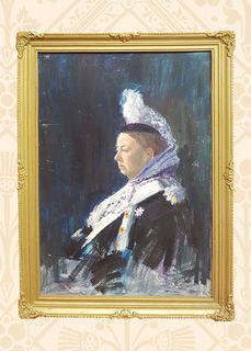 Queen Victoria Framed Picture (H: 102cm W: 73cm) 
