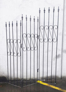 Black Wrought Iron Ornate Gate