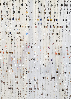 Silver Sequin Curtain Drops (W: 1m x H: 2.7m)