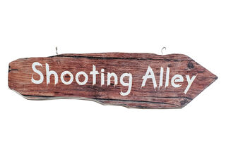 SIGN Small: Shooting Alley (H: 12cm W: 48cm)