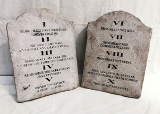 Ten Commandments Tablets (H: 30cm x W: 22cm)