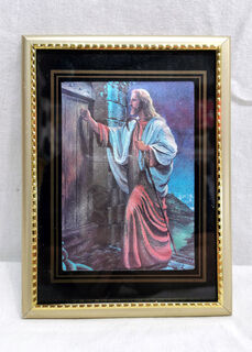 Shiny Jesus Framed Picture (H: 20cm x W: 15cm)