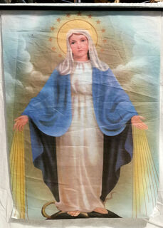 Mary Portrait Fabric #2 (H: 66cm x W: 64cm)