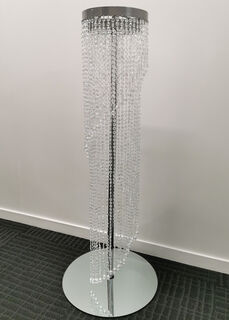 Tall Silver Chandelier Centrepiece (H: 1.05m)