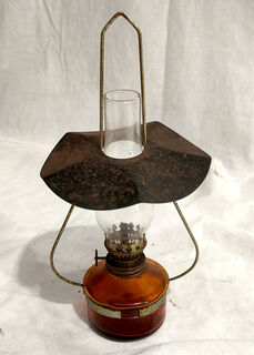 Orange Lantern w/ Top/Hat (H:26cm x W: 13cm x D: 13cm)