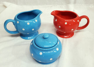 Polka-dot Tea Service Pieces