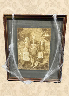 Framed Sepia Portrait of Children (H: 31cm W: 26cm)