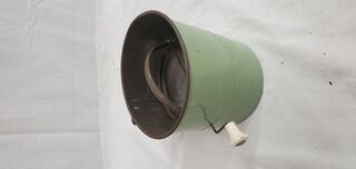 Tin Hand Crank Sifter - Green