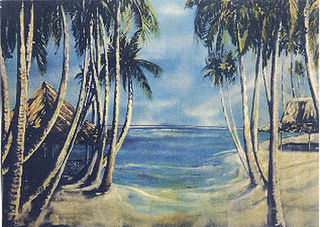 Tropical Beach With Hut (W: 6m x H: 4m)