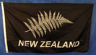 New Zealand Silver Fern On Black (1.5m x 0.9m) [mat=polyester] [x=2]