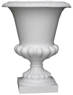 Urn (O) White Large (H: 1.1m x D: 0.8m)