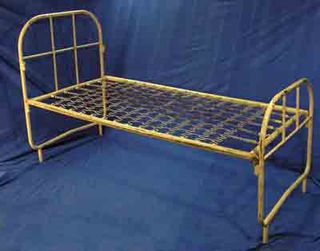 Hospital Bed base # 3 Single Cream steel (H120cm  L180cm  W90cm) (bed base L180cm  W90cm) [x2]