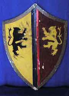 Shield Medieval Opposing lions (H80cm W60cm)