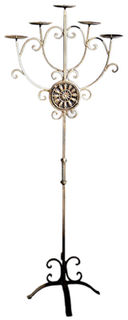 Standing Candelabra Ornate Bronze 5pt (H: 1.4m)