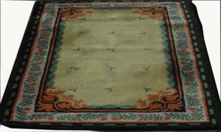 Rug Floral Cream w/Orange  black  green (1.2 x 2.1m)