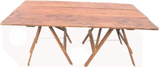 Trestle Table Rustic #1 (H85cm  W180cm  D90cm) [x= 2]