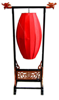 Lantern Chinese Red w Stand NOT ELECTRIC (H150cm x L80cm x W40)