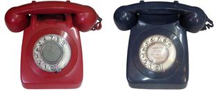 Rotary Dial Phones. Assorted Colours. 27 available.