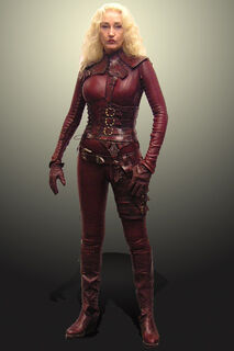 Red Leather Fighting Outfit