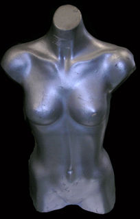 Mannequin #12 Female Silver Torso (0.67m)