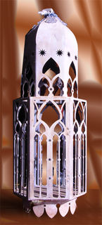 Moroccan Lantern Metal White (6.6 x 0.24 x 0.24) [x=3]