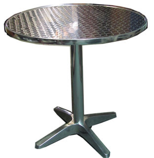 Table Dining 013 Silver Cafe Table Holographic (H: 73cm D: 72cm)