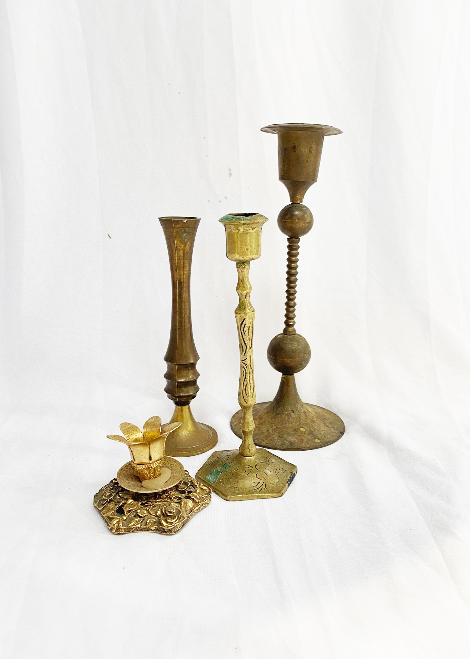 Brass Candlesticks / Holders Small Assorted 