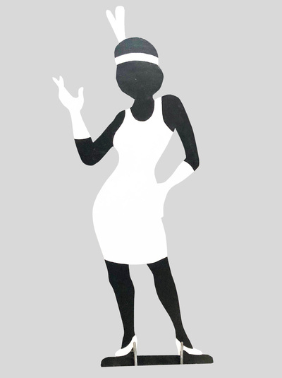 Flapper Girl / Gangster Girl Cut-out (H: 1.9m x W: 0.7m)