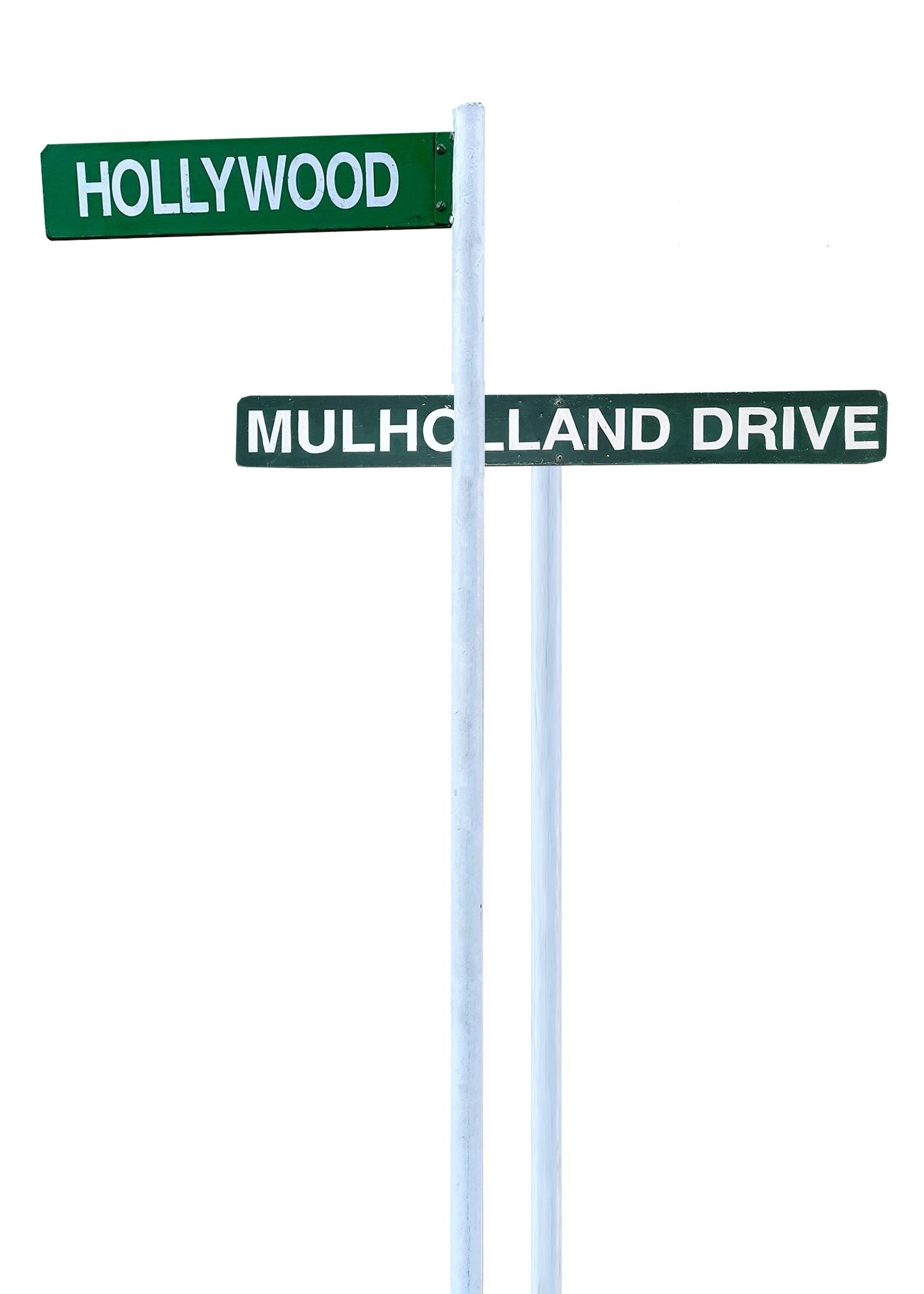 Hollywood Road Sign w Stand (H: 2.2m x W: 0.63m)