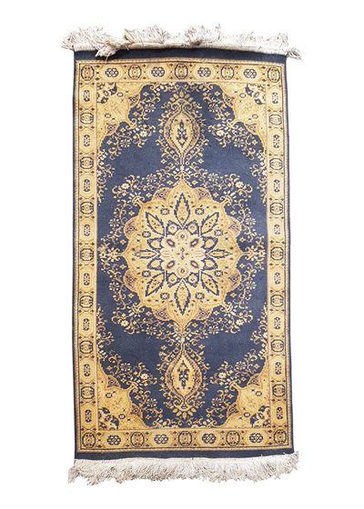 Rug #315 Persian Blue, Yellow & Beige (0.7m x 1.35m) 