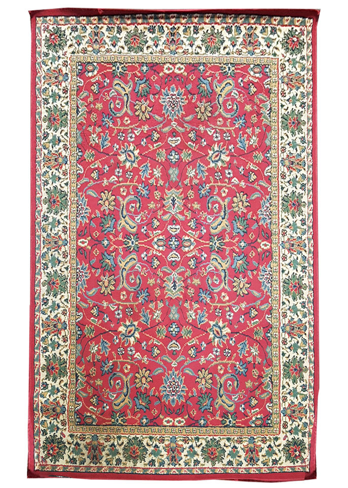 Rug #505 Persian Red, Cream & Green (1.6m x 2.3m)