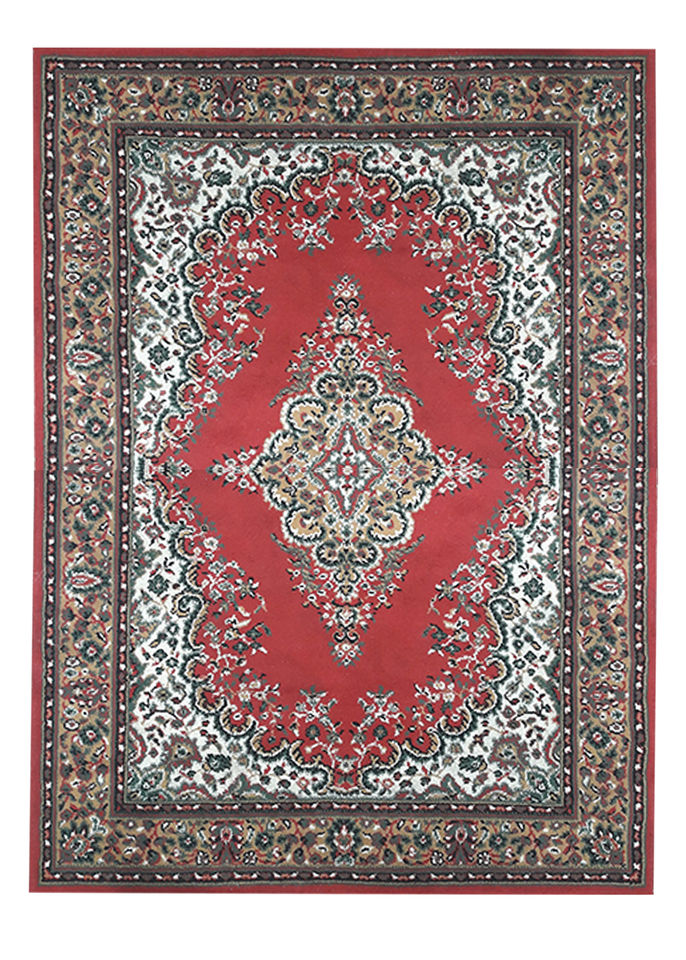 Rug #358 Persian Red, Green & Cream (1.2m x 1.7m)
