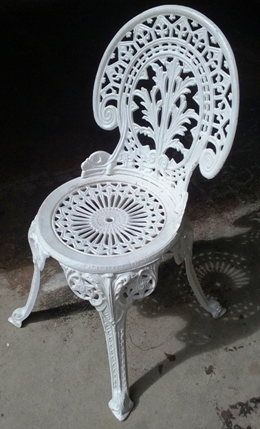 White Wrought Iron Chair Off 58, Iron Outdoor Furniture