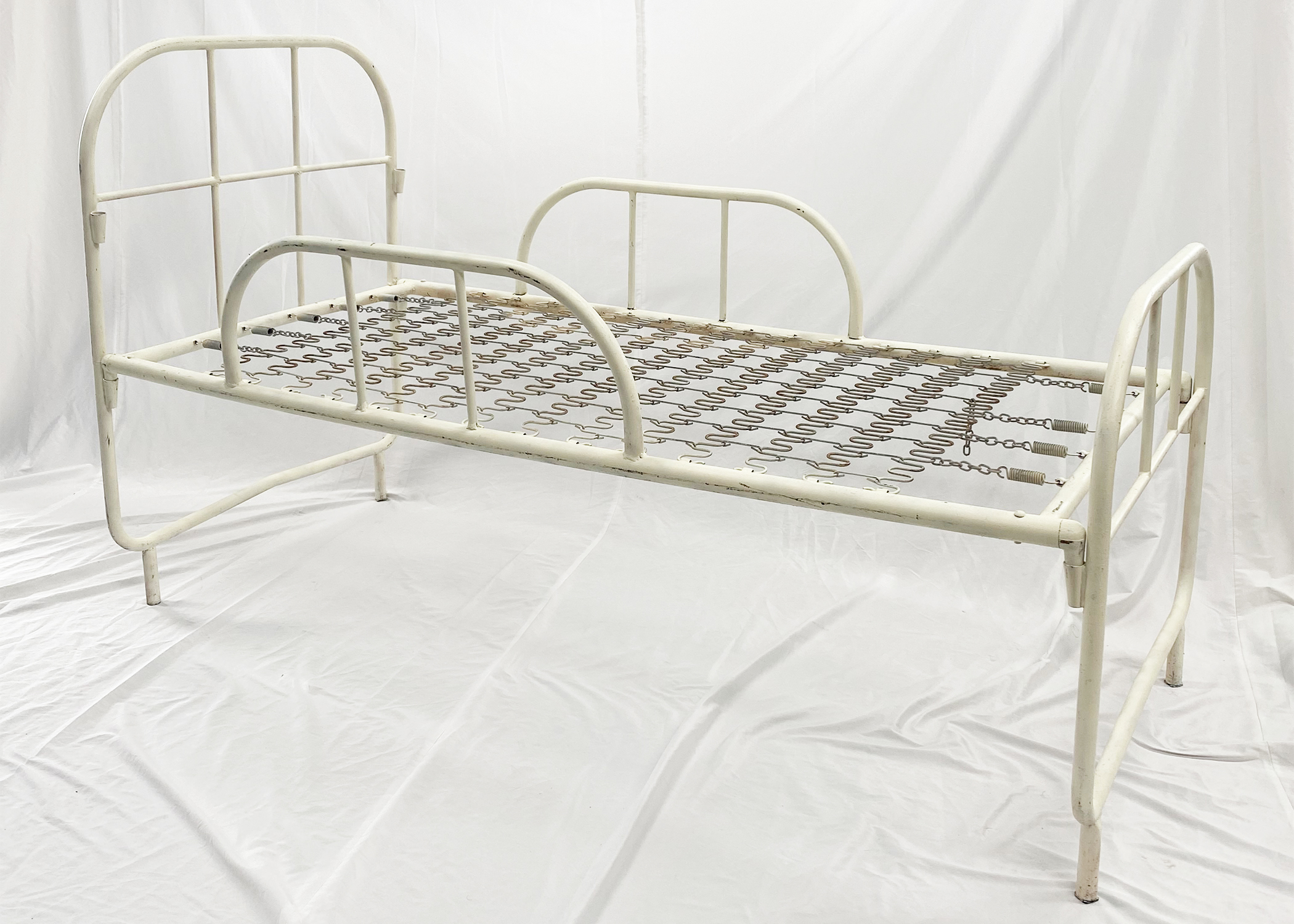 Bed Frame #3 Single Cream w/ Sides (H: 1.2m x L: 1.8m x W: 0.9m)