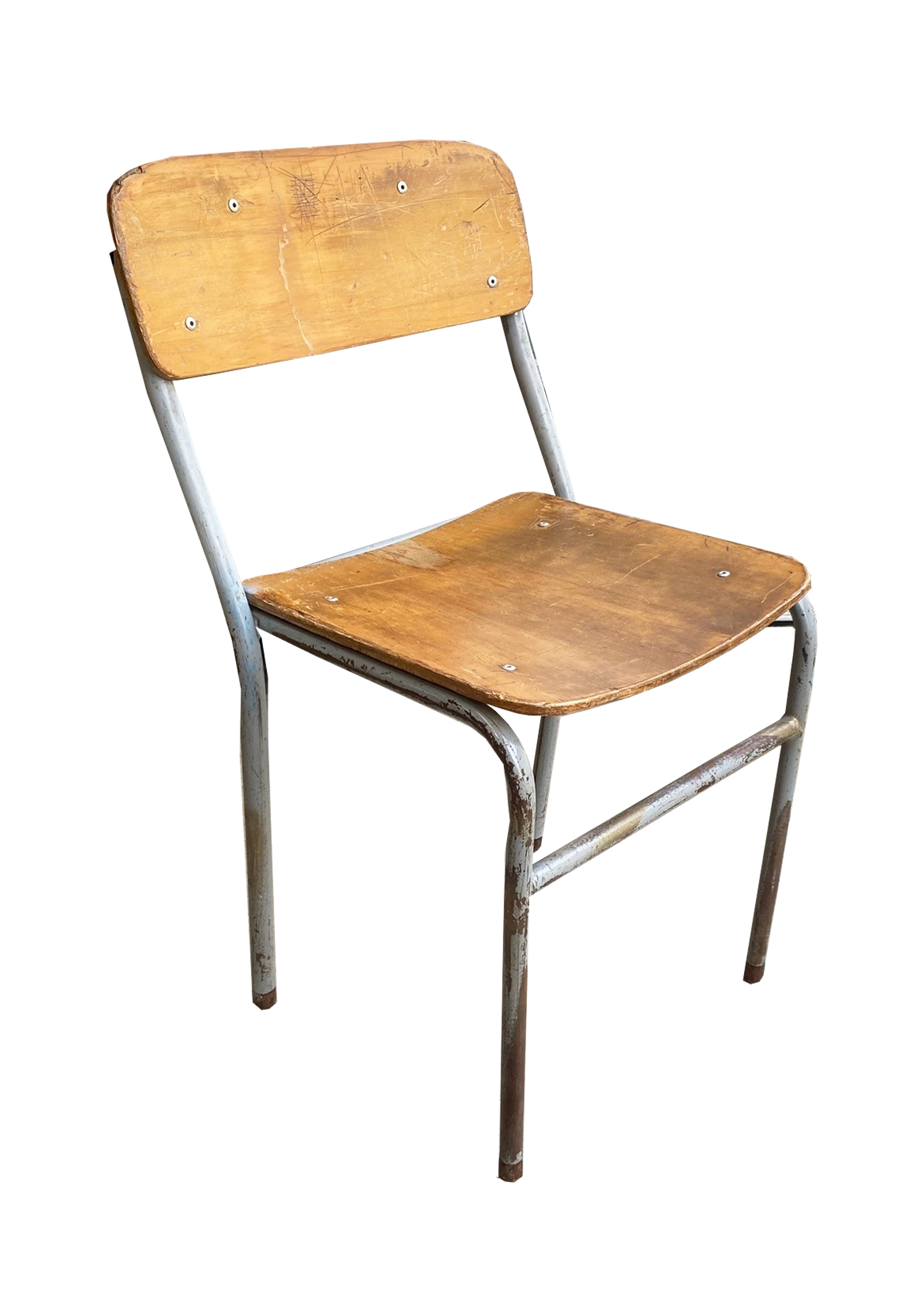 School Chair #2 Wooden (H: 75cm x W: 42cm x D: 40cm)