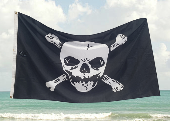Flag Pirate #1 Skull w/ Crossbone (H: 0.9m x W: 1.5m) 