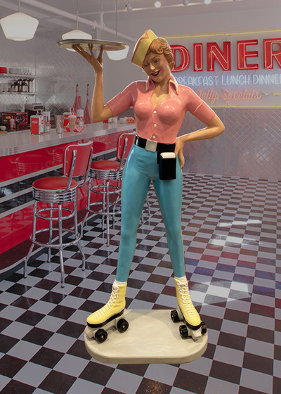 Waitress on Roller Skates (H: 1.6m)