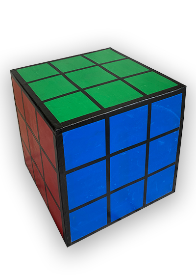 Rubiks Cube - Solved (H + W + D: 0.6m) 