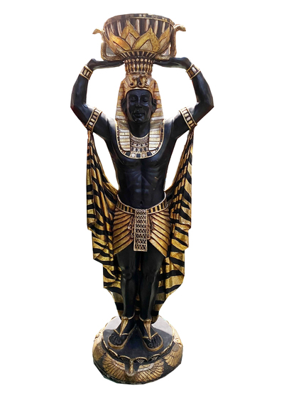 Black/Gold Egyptian Statue Male Large (H: 1.9m)