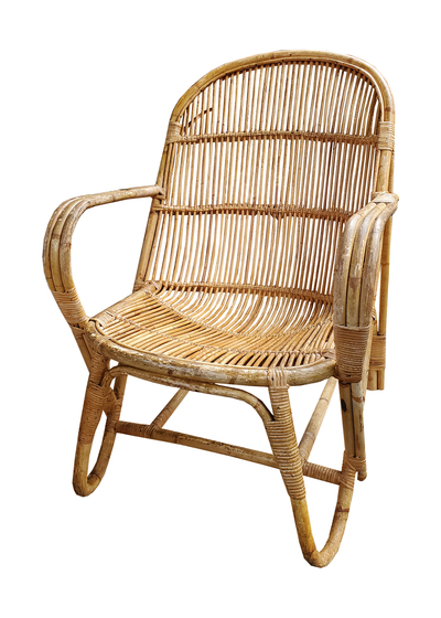 Cane Chair Brown #12 (H: 81cm W: 57cm D: 65cm) 
