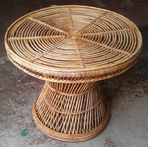 Cane Coffee Table 59 Round 50cm High, Round Cane Coffee Table Nz