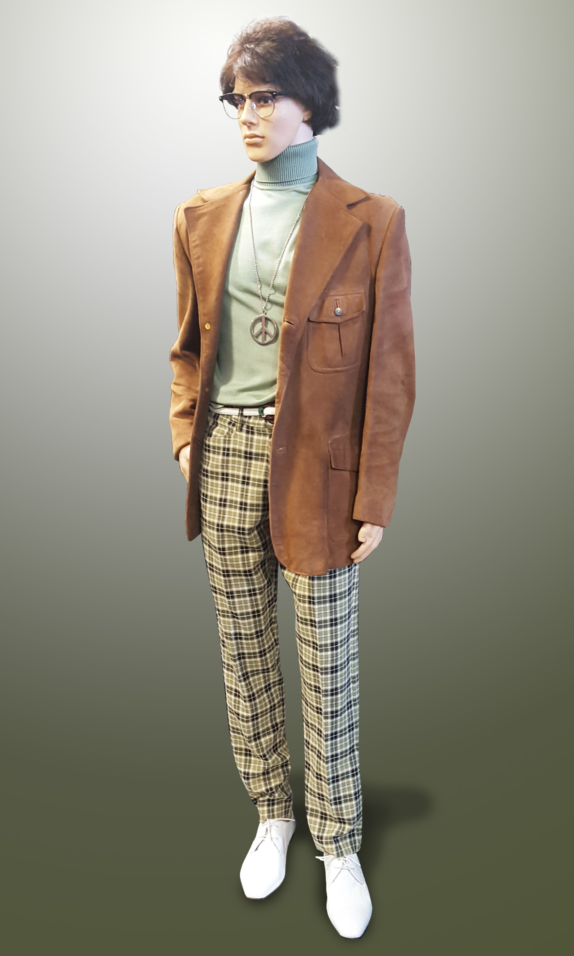 1960/70s Suede Jacket with Checked Trousers