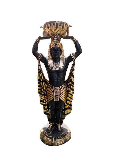 Black/Gold Egyptian Statue Male Small (H: 1.35m)