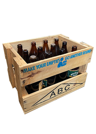 12 Beer Bottles in a Crate