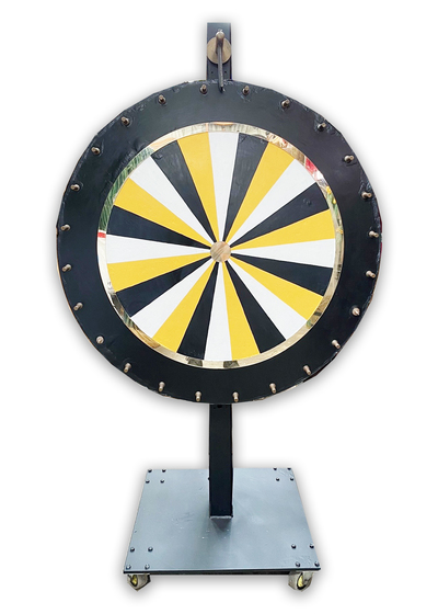 Wheel of Fortune Black, White + Gold (H: 1.75m x W: 1m)