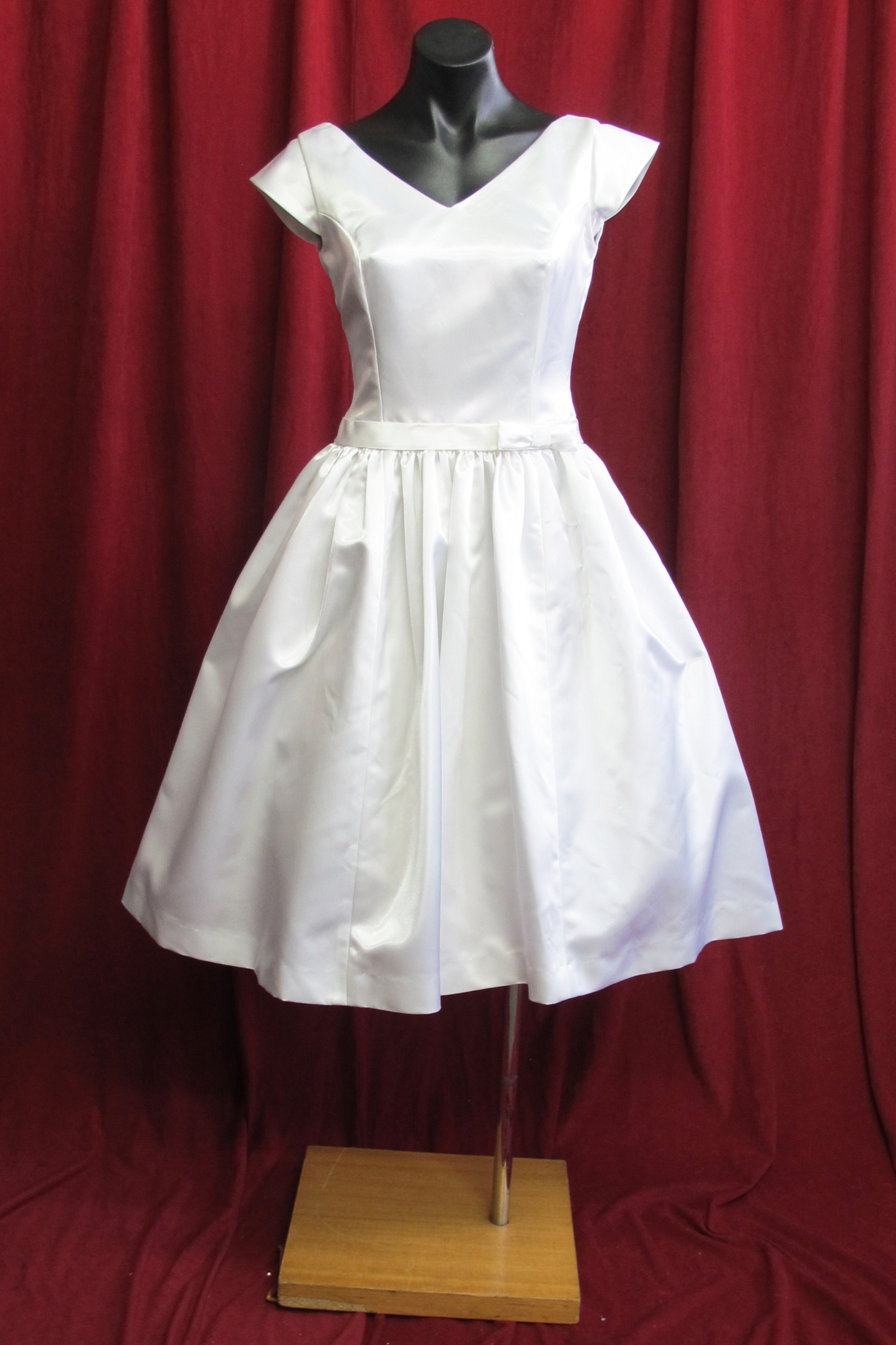 Wedding Dress Short 1950s Style Cap Sleeves sz.12 45328498