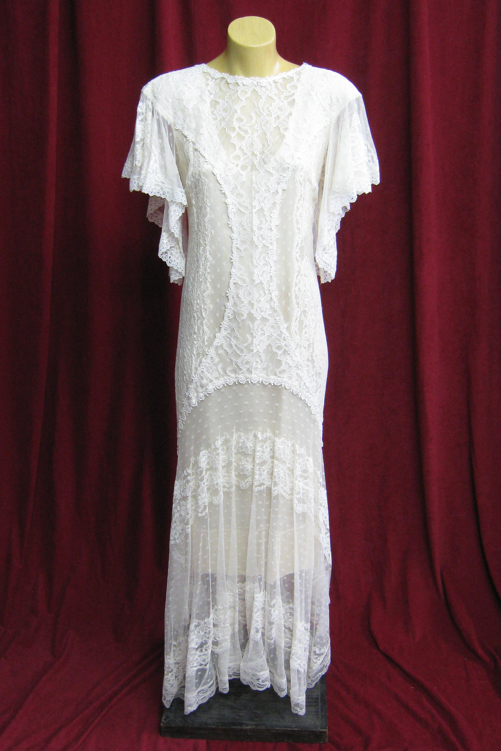 Wedding Dress 1920s Cream Lace SZ0 - First Scene - NZ's largest prop ...